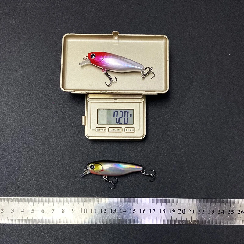 Señuelos de Pesca suspendidos para pececillos, 60mm, 7g, cebo duro Artificial, Wobblers de Pesca para Lucio, lubina, trucha, Jerkbait, Swimbait de plástico, aparejos 3D - imagen 5