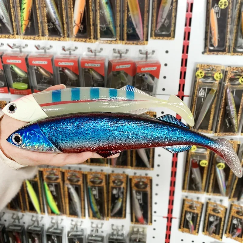 Gran juego cabeza de plomo mar profundo cebo suave grande 26cm/416g 33cm/560g cabeza de pez de metal cebo de pesca señuelo - imagen 3