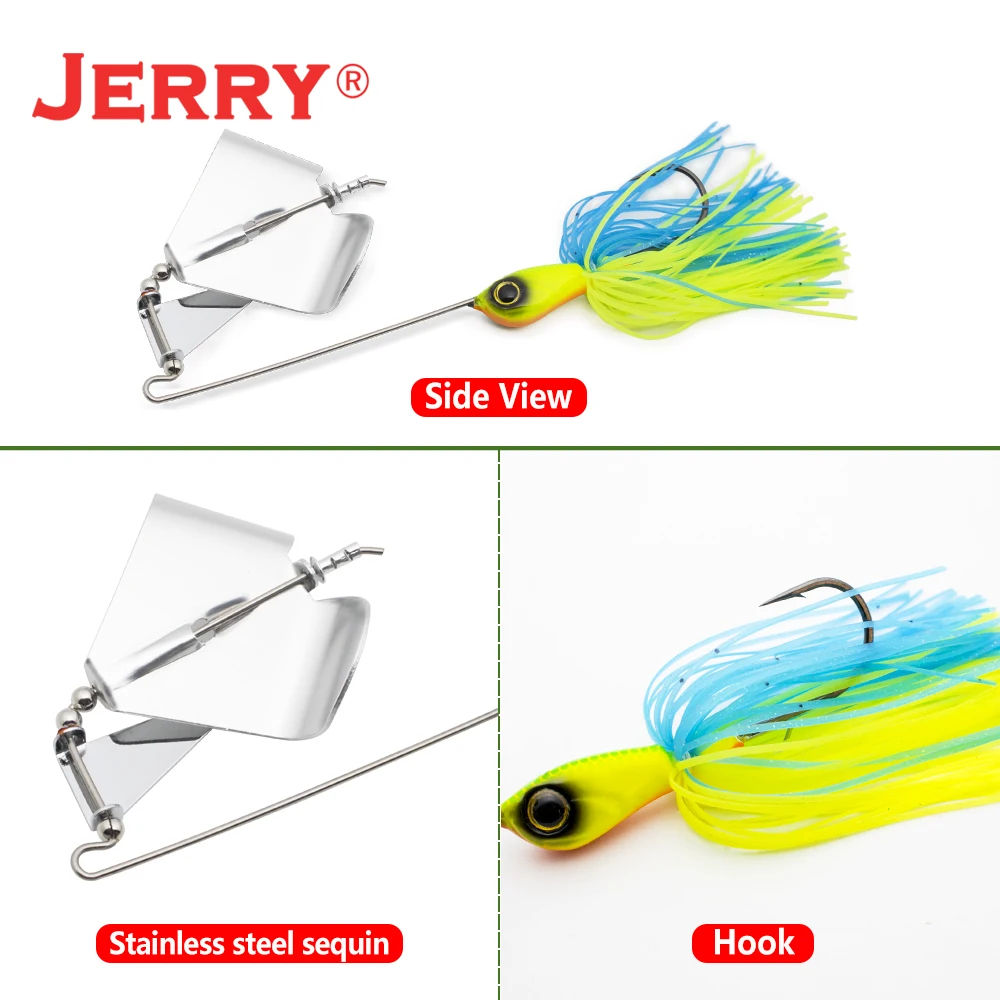 Jerry 1/4oz 3/8oz 1/2 Jerry 1/4oz 3/8oz 1/2oz Prop único Buzzbait Clacker Buzz Bass Pesca Topwater Señuelos Spinnerbait - imagen 3
