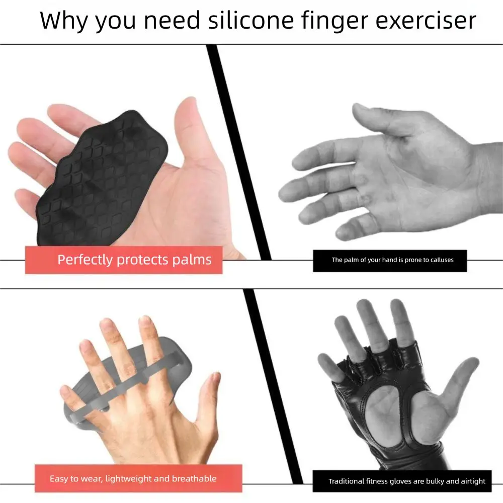 Nuevo fortalecedor de agarre antideslizante, cómodo y transpirable, entrenador de dedos sin sudor, pinza de mano portátil sin dedos para hombres y mujeres - imagen 4