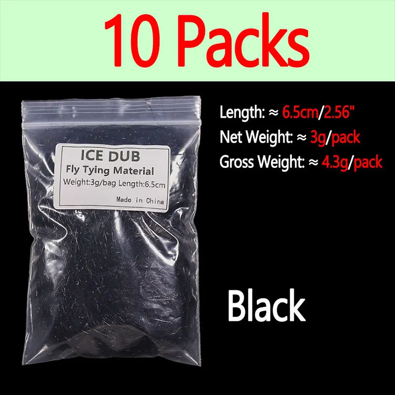10 Packs  Black