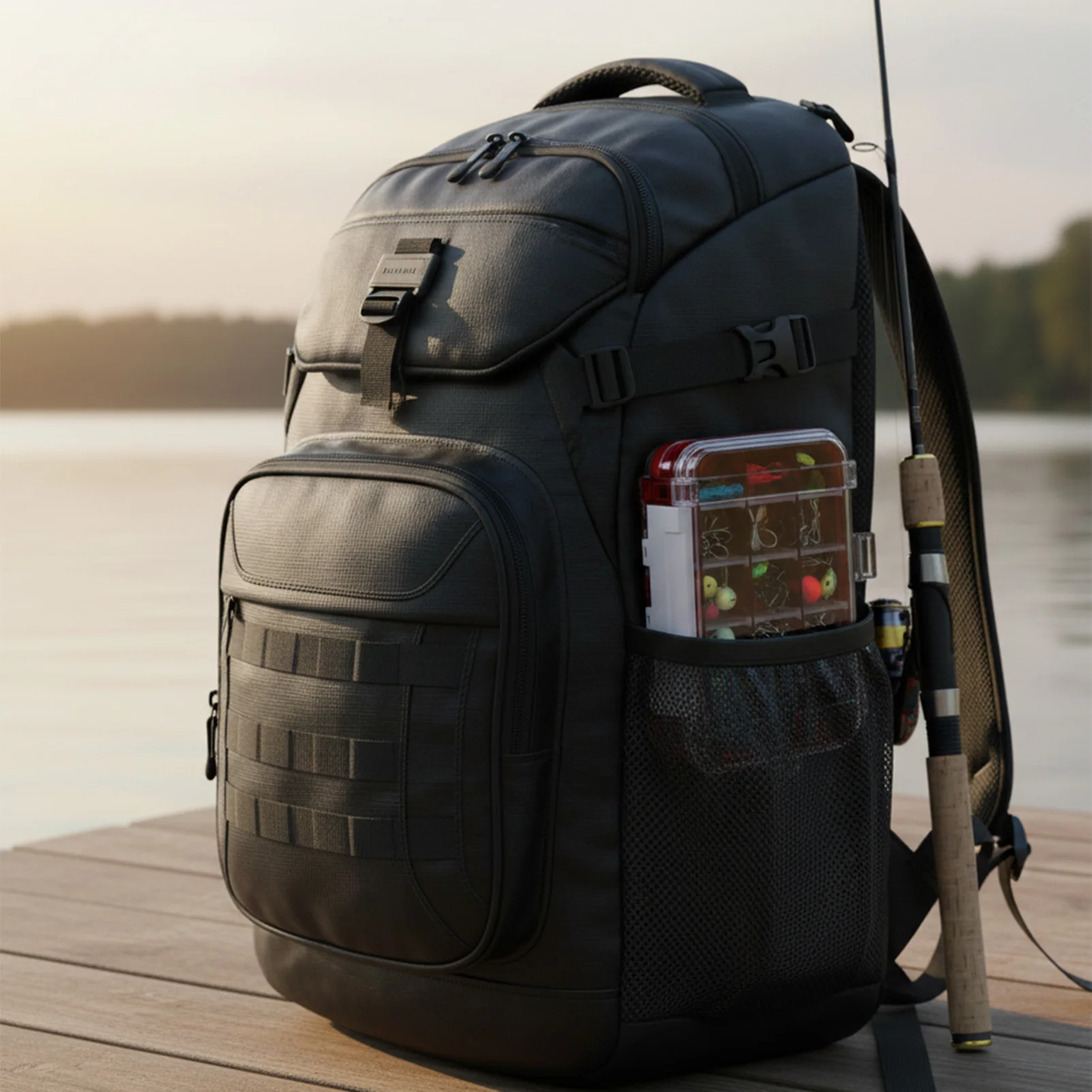 Caja de aparejos de pesca de doble capa, caja de almacenamiento Visual transparente con múltiples compartimentos para anzuelo de señuelo de pescado, cebo falso, engranajes de pesca - imagen 5