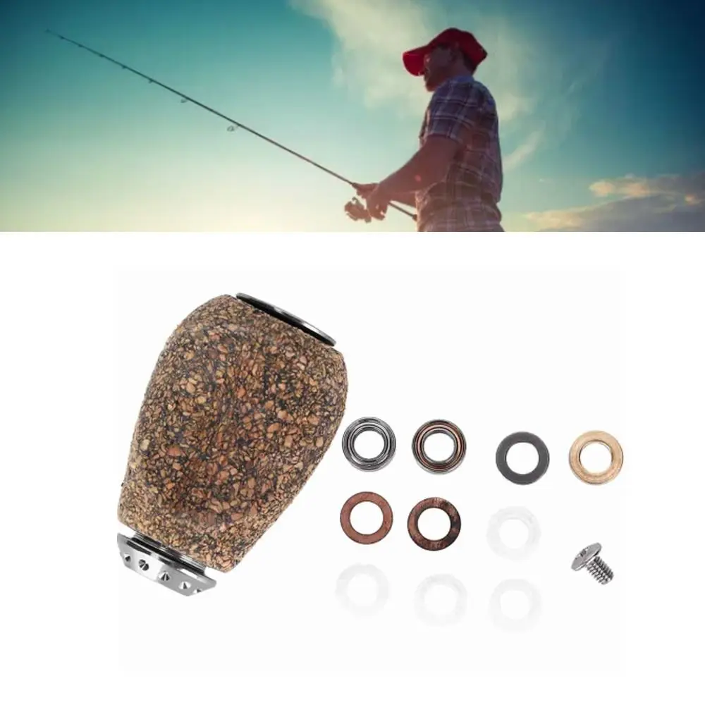 Perilla de mango de carrete de pesca de madera, empuñadura suave y cómoda, perilla de agarre de carrete de pesca marrón para mango de carrete de pesca Baitcast/Spinning - imagen 5