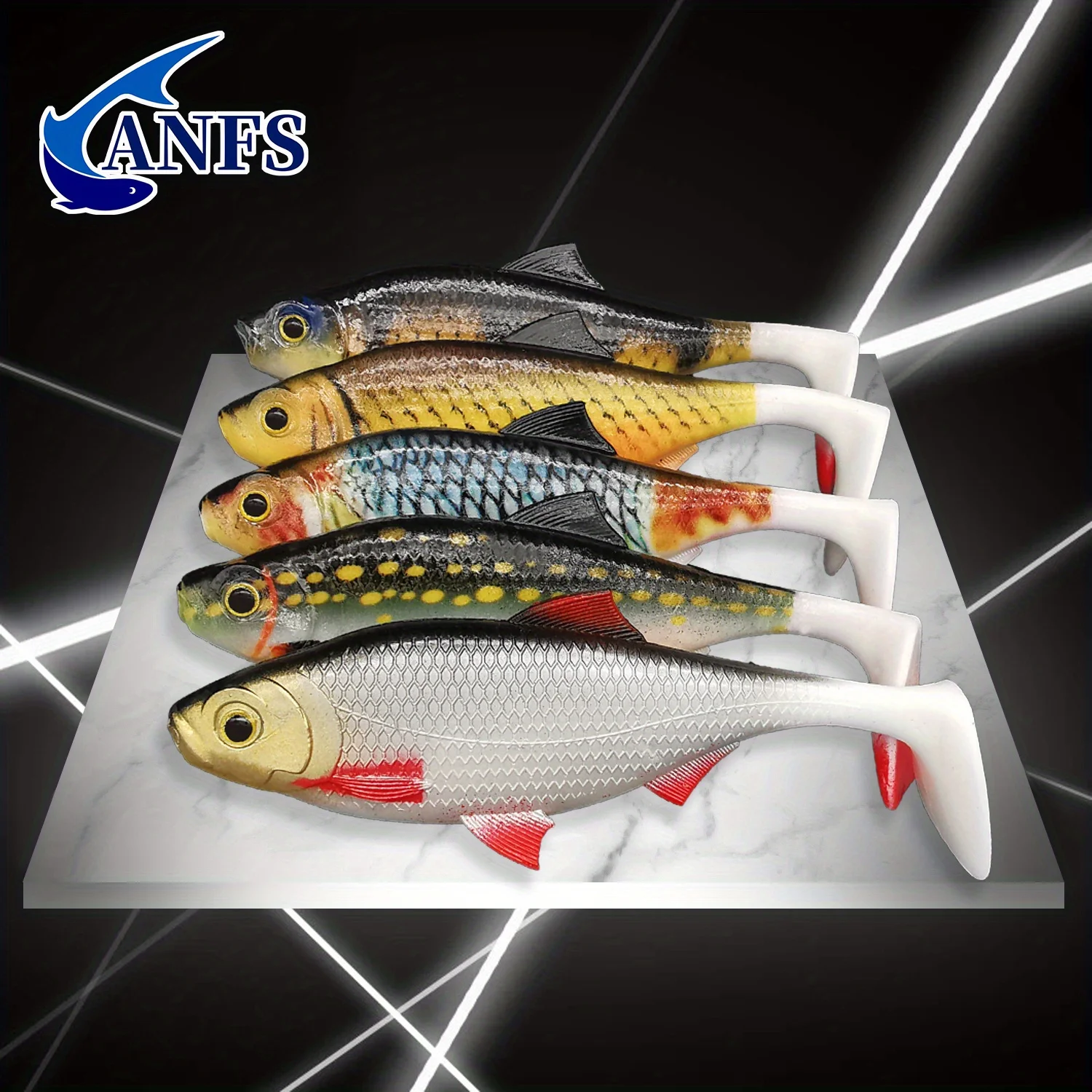 ANFS Cebo blando artificial Shad para lucio, perca, lucioperca y bagre