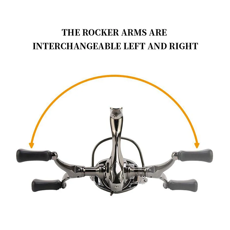 Ruke-carrete giratorio de doble manija, rueda electrochapada, freno de 6kg, cuerpo fuerte, carrete de Metal poco profundo 13 + 1, relación de rodamiento 6,2: 1, 1 unidad - imagen 3