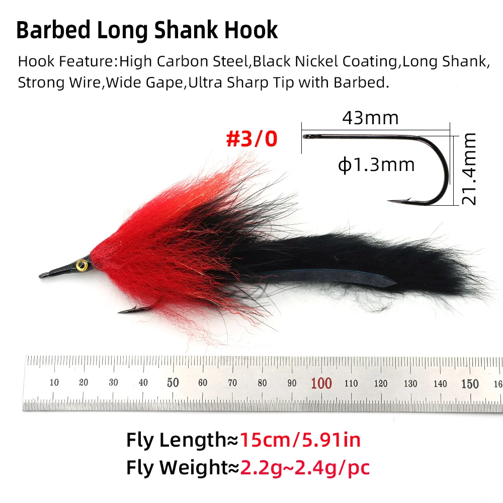 Wifreo Streamer Bunny Fly 3/0 - Anzuelo barbado para lubina - imagen 3