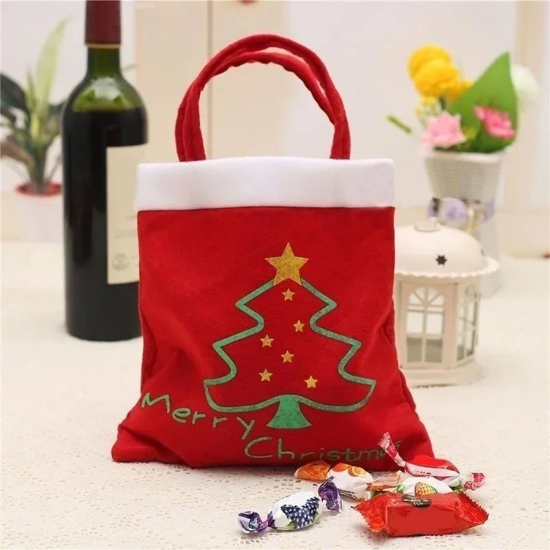 Bolsa de Feliz Navidad para niños, bolsa de dulces, Mini bolso, decoración de Navidad, Fiesta en casa, Año Nuevo - imagen 3
