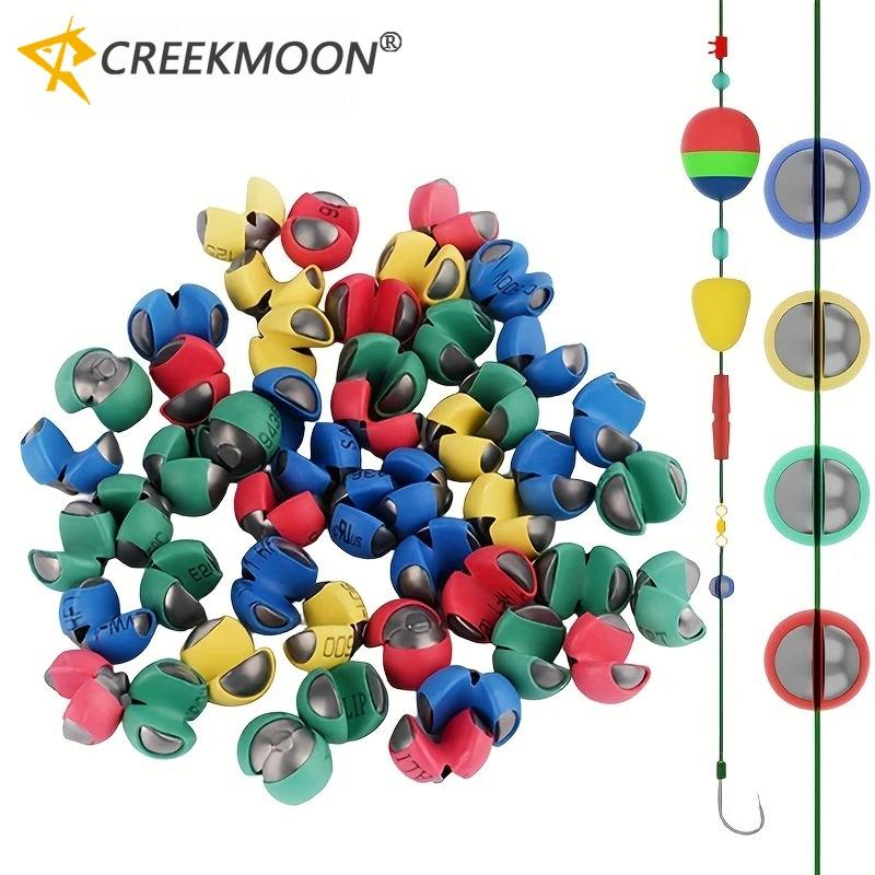 50 unids/lote, no daña la línea de pesca, envoltorio, Clip de plomo, cebo de boca abierta, línea de peso, accesorios de aparejos de protección, plomos divididos - imagen 3
