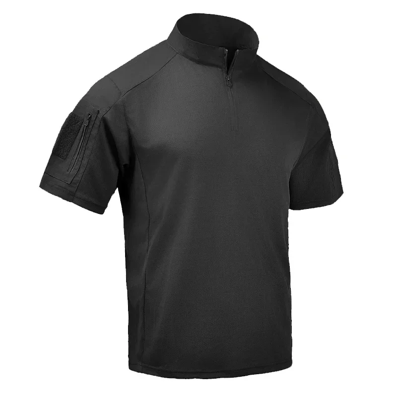 Tactical Cargo Shirt Men Short Sleeve Summer Running Sport Tops Quick Dry Tee Casual T Shirt Cotton Combat Shirts Men Clothing - imagen 2