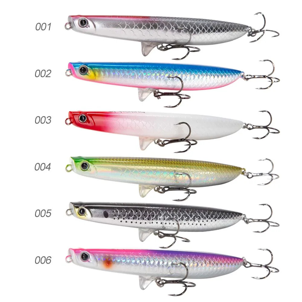 Señuelos de pesca de superficie de lápiz D1, 120mm/19g, agua salada, agua flotante, rodante, cebo duro de plástico Artificial para aparejos de Lucio bajo - imagen 5