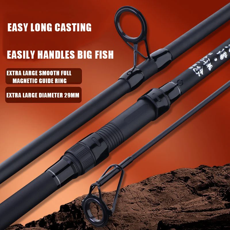 Caña giratoria de carbono con mango EVA para pesca de carpas - imagen 2