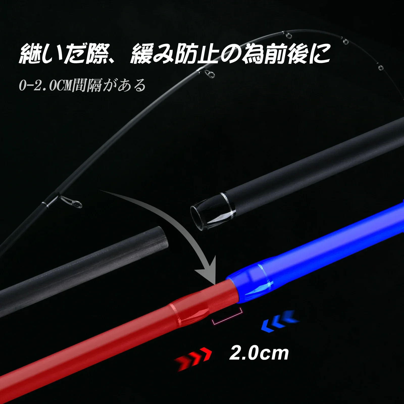 Goture Aerglo-N caña de pescar de carbono M/MH potencia 2,4 m 2,7 m 2,86 m caña de pescar giratoria de carbono 2 secciones señuelo caña de pescar para lubina - imagen 5