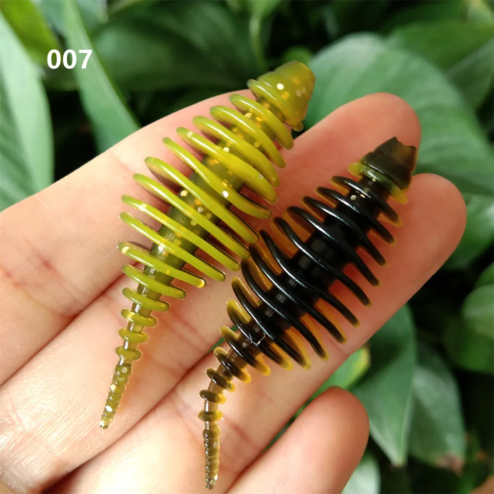 12 Uds 5cm 1,8g nuevo alcance señuelos blandos señuelos de plástico blando flotantes de agua dulce Swimbaits cebo suave de silicona gusano para pesca - imagen 5