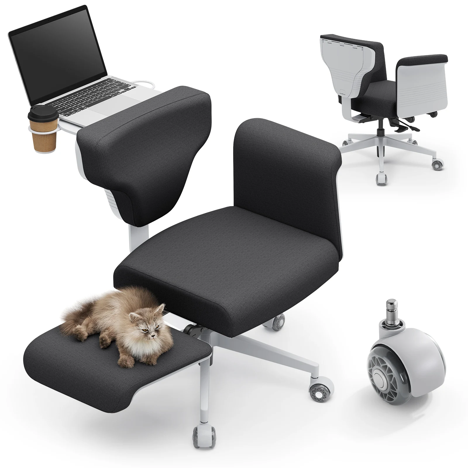 Newtral FF Silla con bandeja portátil – Reposabrazos impermeable - imagen 2