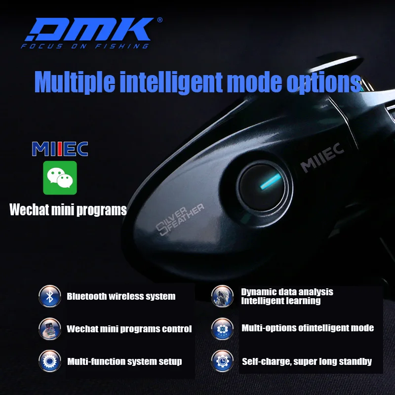 Carrete de pesca inteligente DMK Silver Feather ETA PLUS 146g 7,5:1/8, 5:1 Mini Control de programa carrete de pesca ajustable de cinco modos - imagen 3