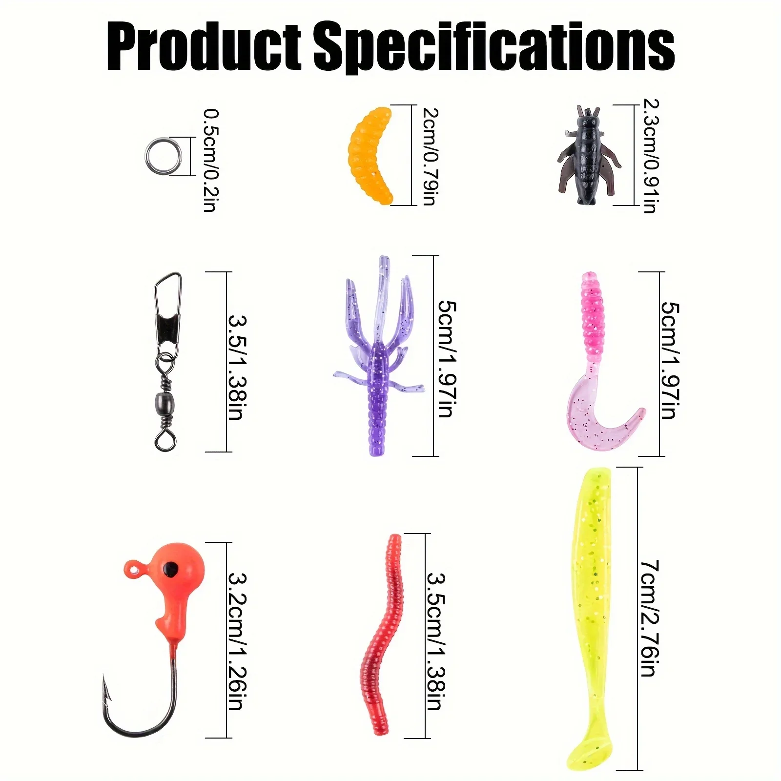 Goture-Juego de cañas de pescar para niños, cañas de pescar telescópicas con carrete giratorio, gancho de cebos con bolso - imagen 3