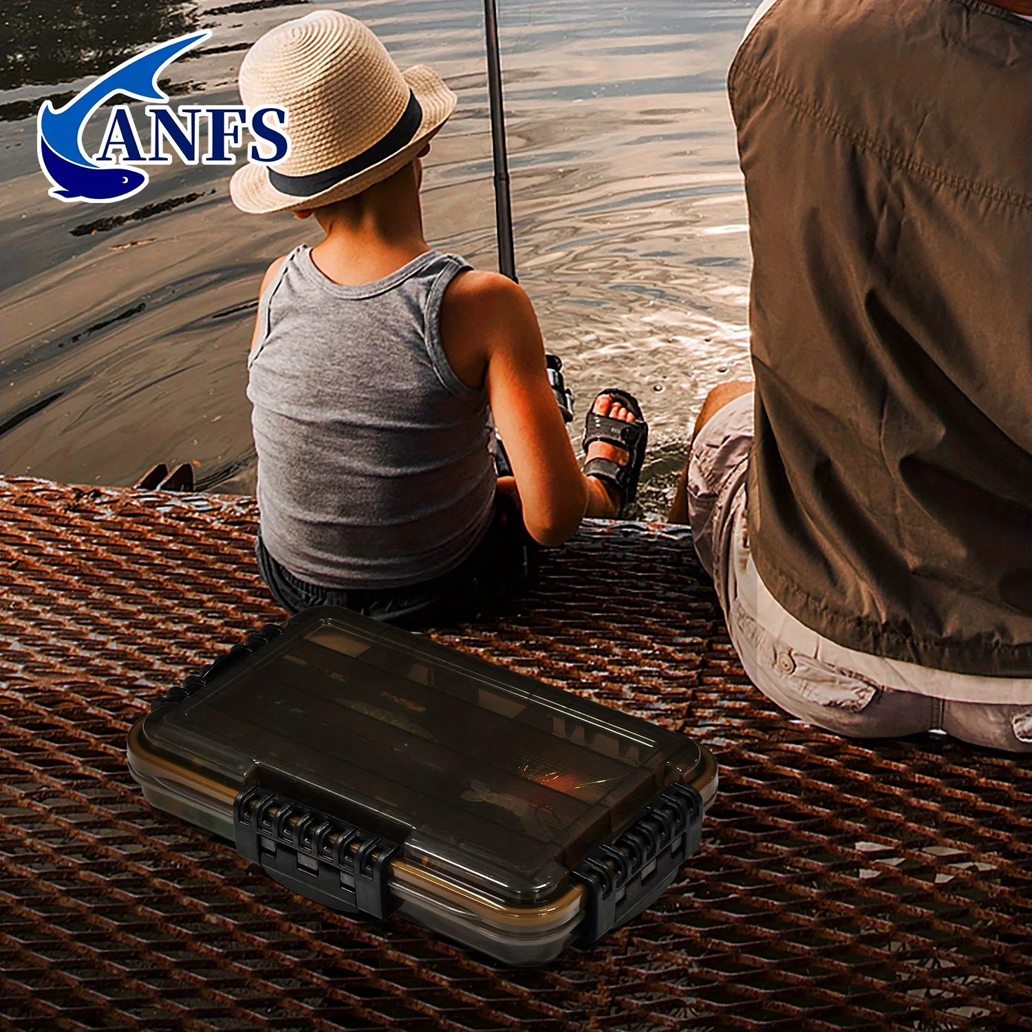 ANFS 1 caja organizadora de aparejos de pesca, caja de cebo impermeable con compartimentos extraíbles para diferentes cebo, caja de aparejos impermeable - imagen 4