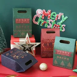 Cajas de regalo de papel para dulces de Navidad hechas a mano