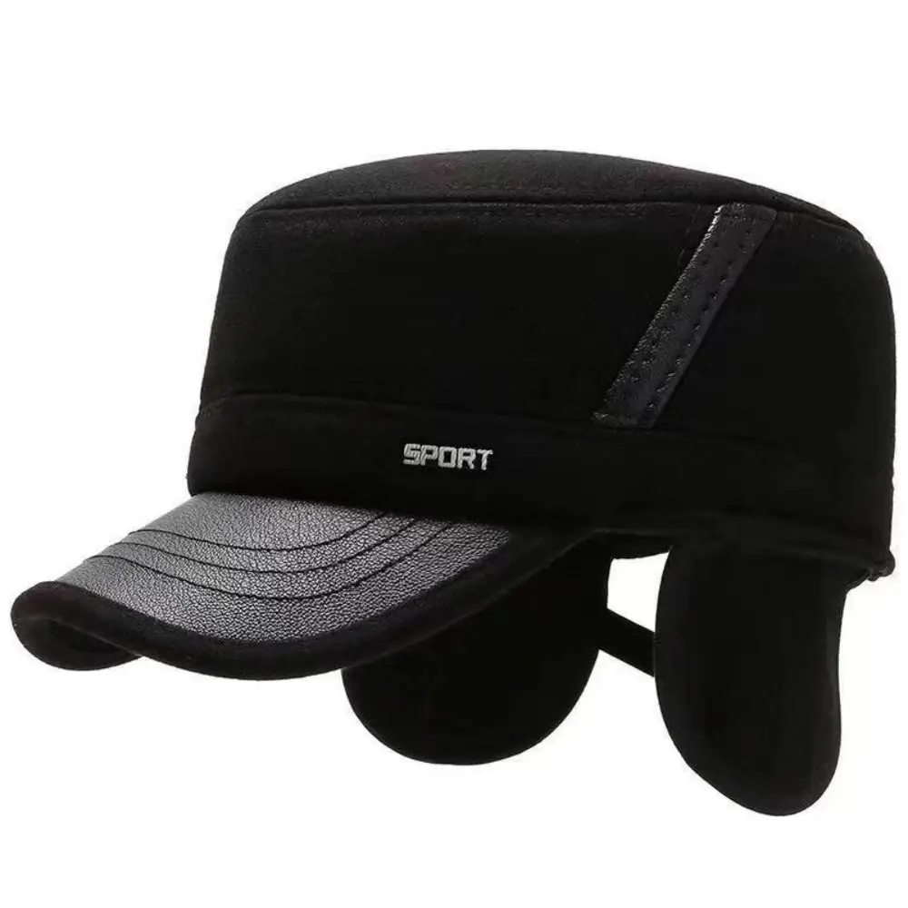 Sombrero de invierno con protección para los oídos al aire libre, orejeras cálidas a prueba de viento, sombreros de bombardero ajustables informales para hombres