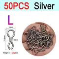 L  Silver 50pcs