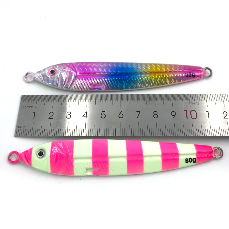 OBSESSION J44 20g 30g 40g 60g 80g pesca en agua salada plantillas de Metal señuelos peso pequeño duro Jigbait Micro hundimiento señuelo de Jigging de Metal - imagen 3