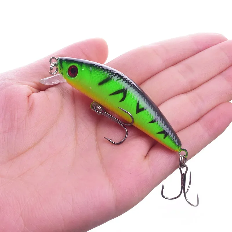 1 pieza señuelo de pesca 7,2 cm 7,8 g wobblers hundimiento cebos sólidos de plástico artificial con anzuelos 6 # para el bajo Crankbaits - imagen 2