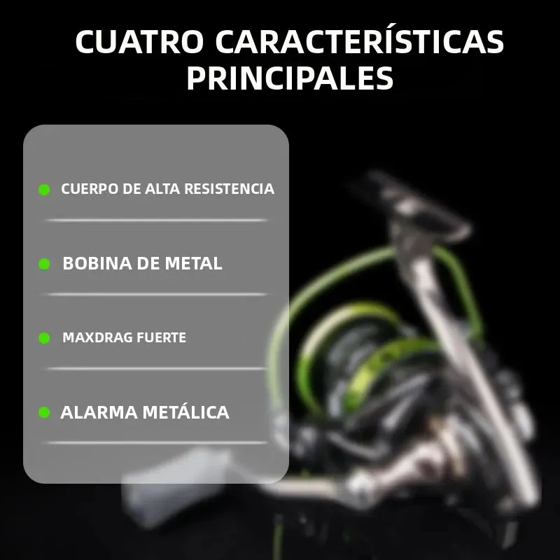 Carrete Giratorio DEUKIO 2026 – Cuerpo Metálico Agua Salada y Dulce - imagen 2