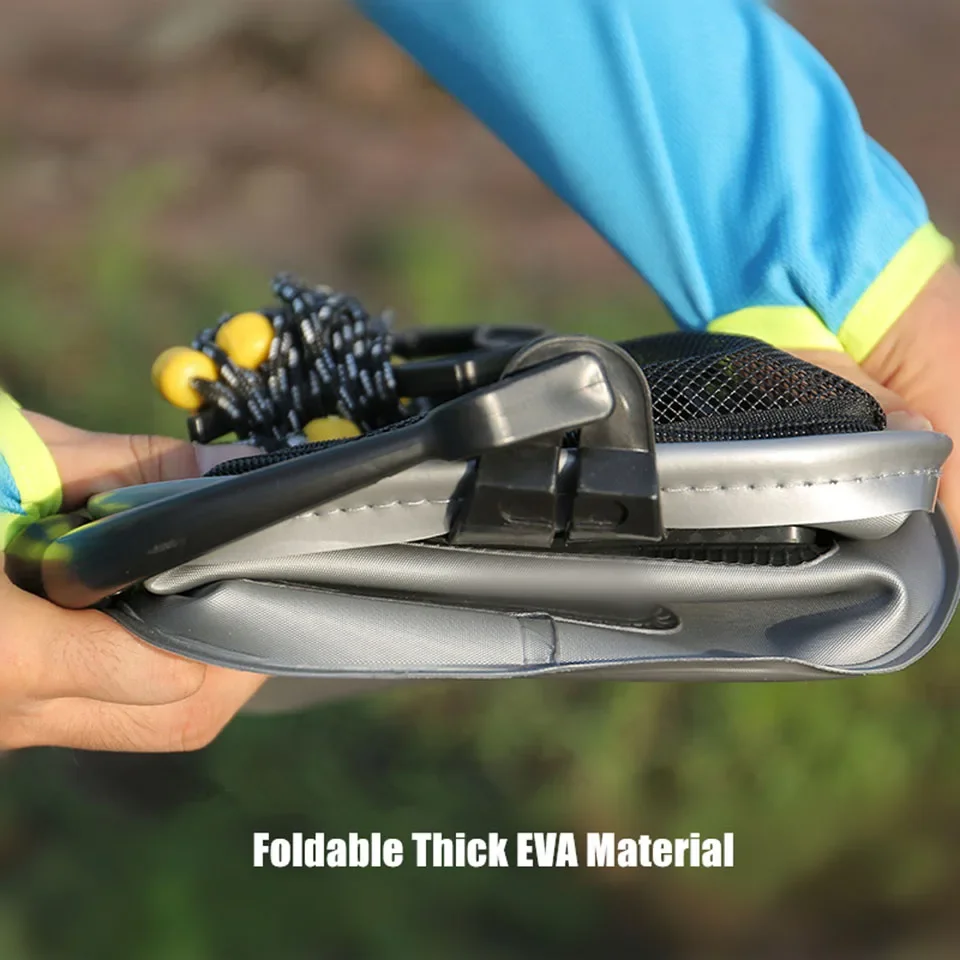 Aparejos de pesca ultraligeros y duraderos para exteriores, cubo de pesca grueso EVA plegable con cuerda para acampar, senderismo, contenedor de agua, bolsa de pesca - imagen 2