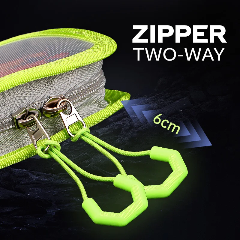 WEIHE, 1 unidad, bolsa de almacenamiento de equipo de pesca con señuelo, paquete de camarones de madera de seis rejillas, bolsa de cebo con señuelo, organizador de accesorios de pesca - imagen 5