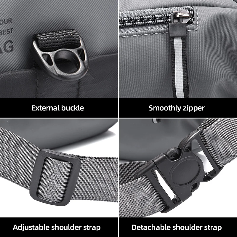 Riñonera de pesca para hombre, mochila táctica para senderismo, correr al aire libre, ciclismo, bolsa de aparejo multibolsillo, bolsas de pecho para caza deportiva - imagen 5