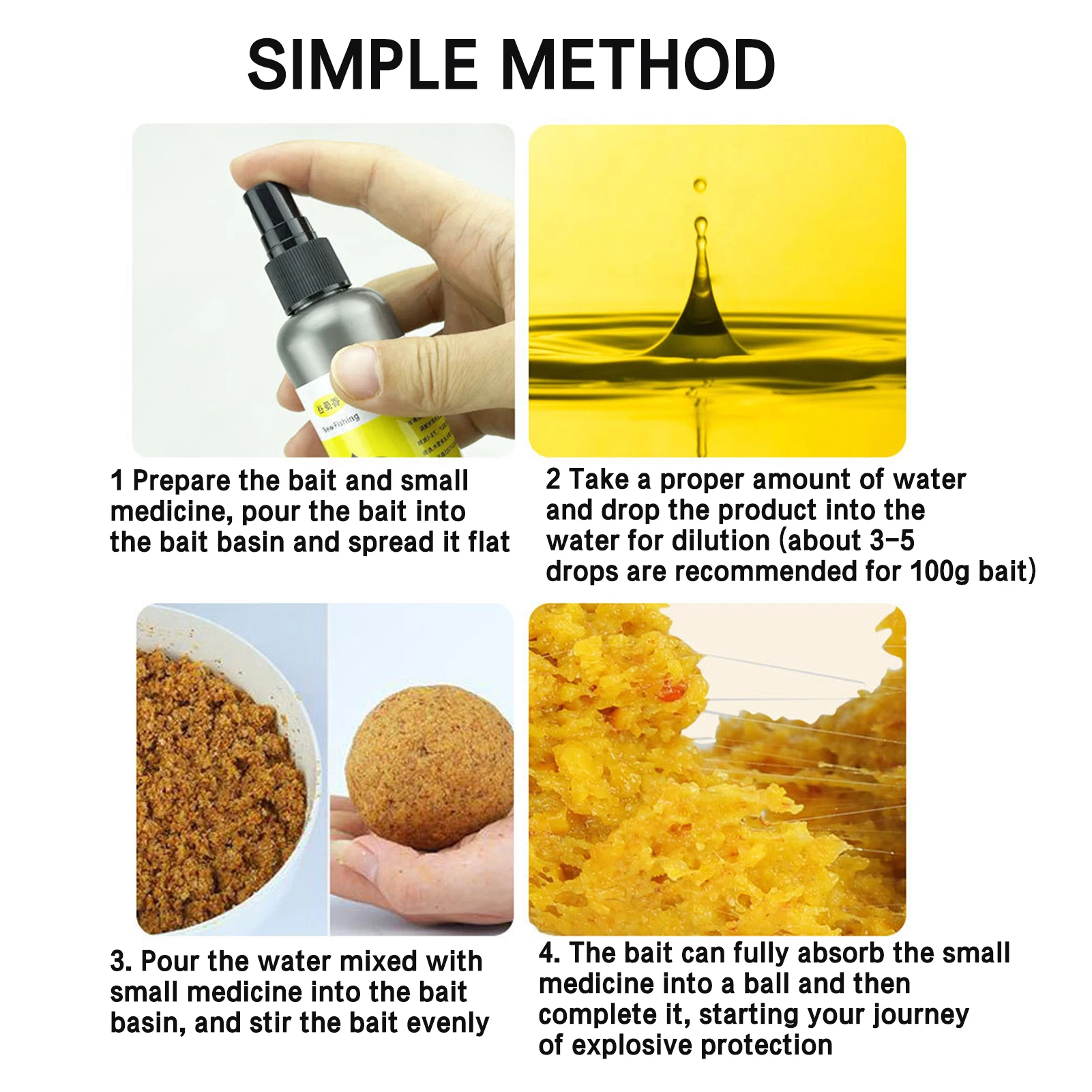 Bighead-Cebo atrayente de carpa, suministros de pesca, cebo, Aditivos medicinales, LA - imagen 5