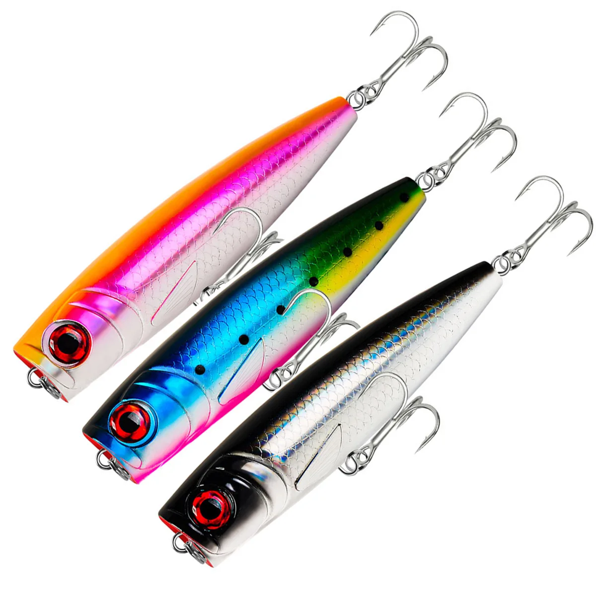 Señuelo de pesca Popper Topwater, cebo duro Artificial de agua salada para atún Wahoo, superficie de lubina, 59g, 14cm - imagen 2