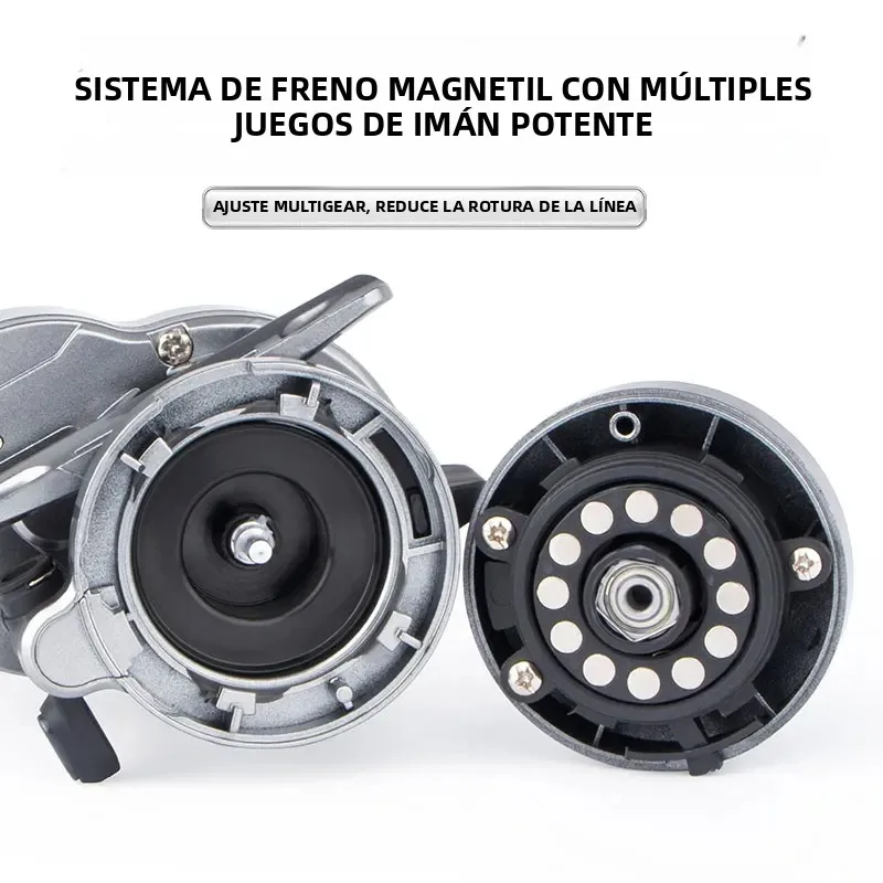 DEUKIO 2026 Carrete de Pesca Freno Suave Manivela Aluminio - imagen 5