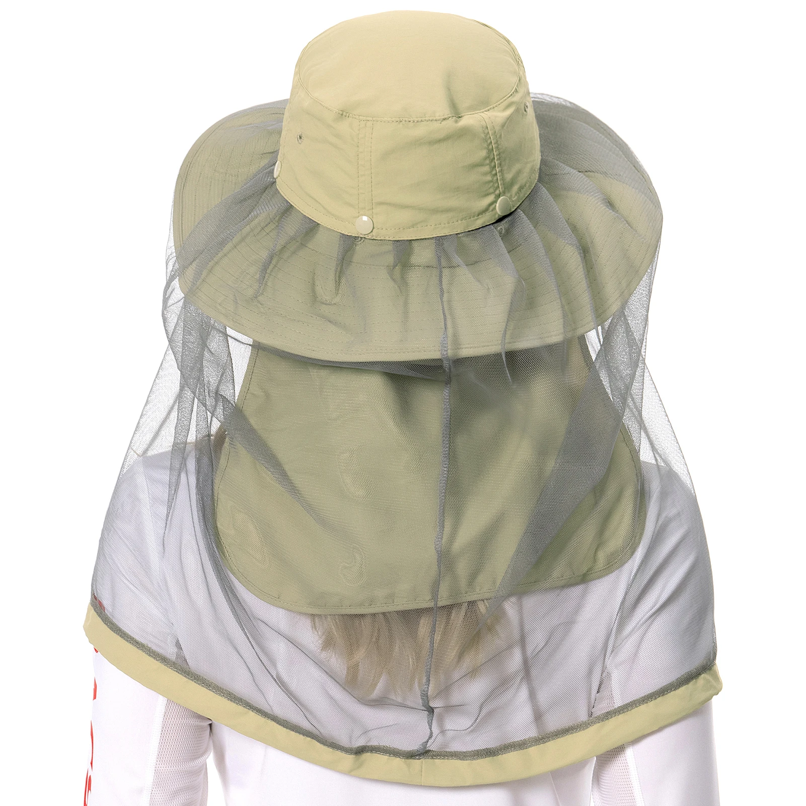 Bassdash UPF 50+ Gorro para el sol con mosquitera oculta y solapa para el cuello para hombres y mujeres, pesca al aire libre, senderismo, camping - imagen 2
