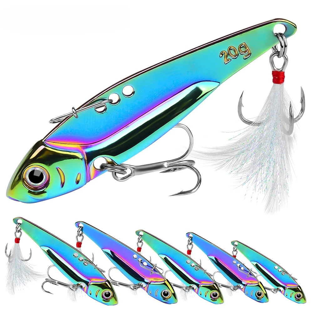 Plantillas de Metal que se hunden, señuelo Ratlin con vibración, 5-20g, cebo Artificial VIB de fundición larga, Pesca Isca Wobbler para suministros de Pesca de lubina, 1 ud. - imagen 3