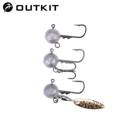 OUTKIT Micro Jig Head doble anillo – Para vinilo y pesca de roca