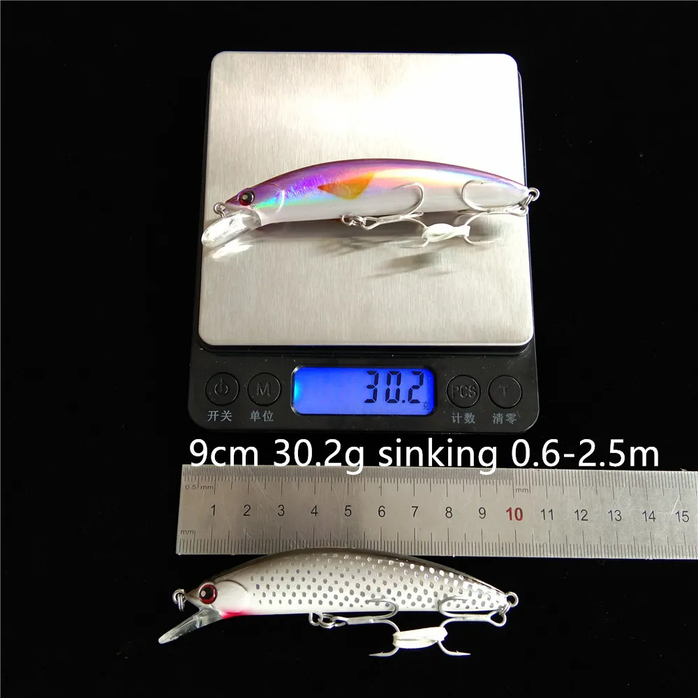 NOEBY-Señuelos de Pesca de agua salada, cebos duros de fundición larga para pececillos, 90mm, 29g, trucha, Lucio, río, lago, Jerkbait, 4 piezas - imagen 2