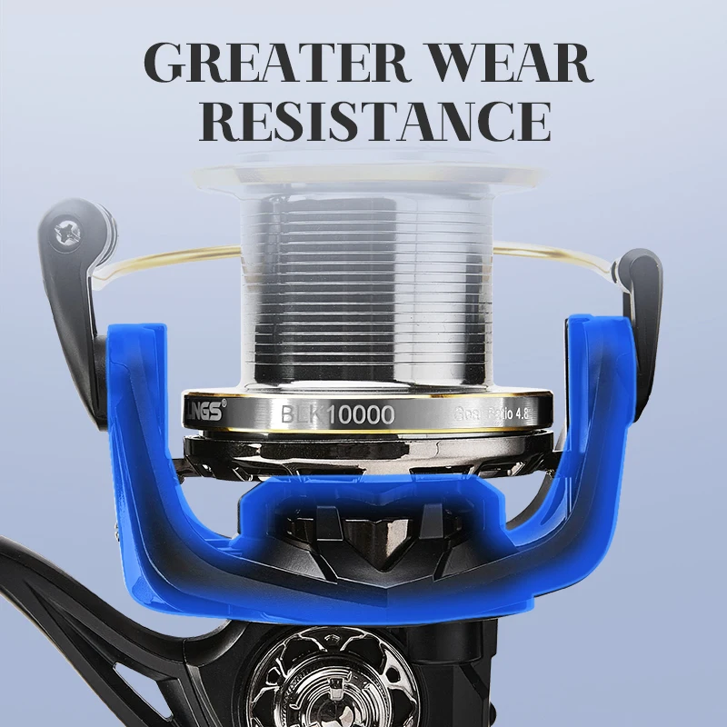 BILLINGS-carrete de pesca giratorio grande, 6 + 1BB, carrete giratorio de fundición larga, arrastre máximo de 20KG, potente carrete de pesca de agua dulce y salada - imagen 2