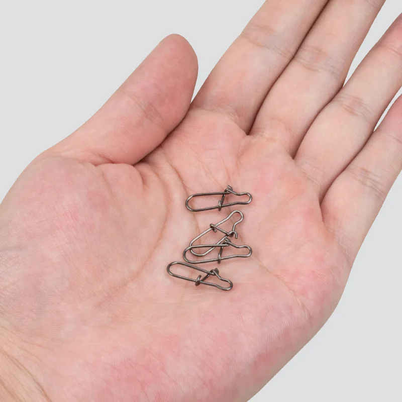 OBSESSIÓN HT002 25 piezas 0 #   1 #   2 #   3 #   Aparejos de Pesca de carpa de acero inoxidable, conector de pines de níquel negro, accesorios de Pesca a presión - imagen 4