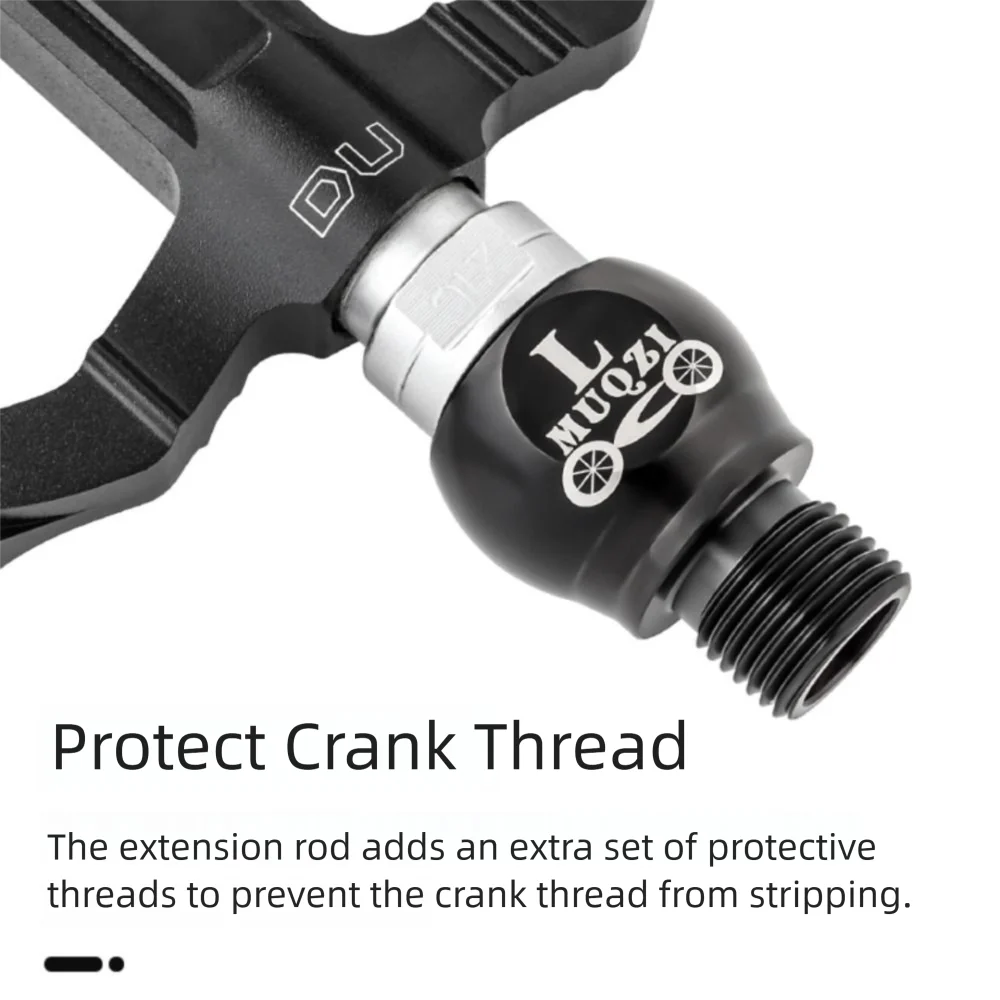 1 par de extensores de Pedal gruesos, pernos de extensión de Pedal de bicicleta de acero inoxidable de 20MM, resistentes al desgaste, ligeros - imagen 5