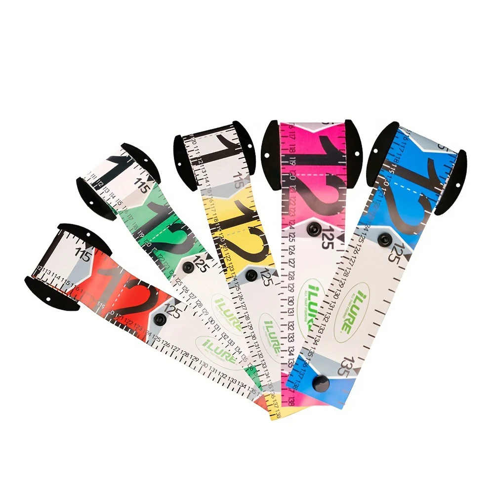 Regla para peces resistente al agua, herramienta de medición de pesca portátil de 138CM, cinta métrica plegable con placa, medida de tamaño de pez, aparejos de mar, 1 Uds. - imagen 4