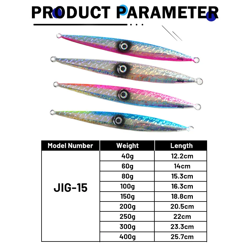 150g 200g 250g 300g plantillas de Metal de agua salada señuelo de pesca de aguas profundas plantillas de velocidad Vertical Señuelos de Pesca Peche Swimbait Sissy - imagen 2