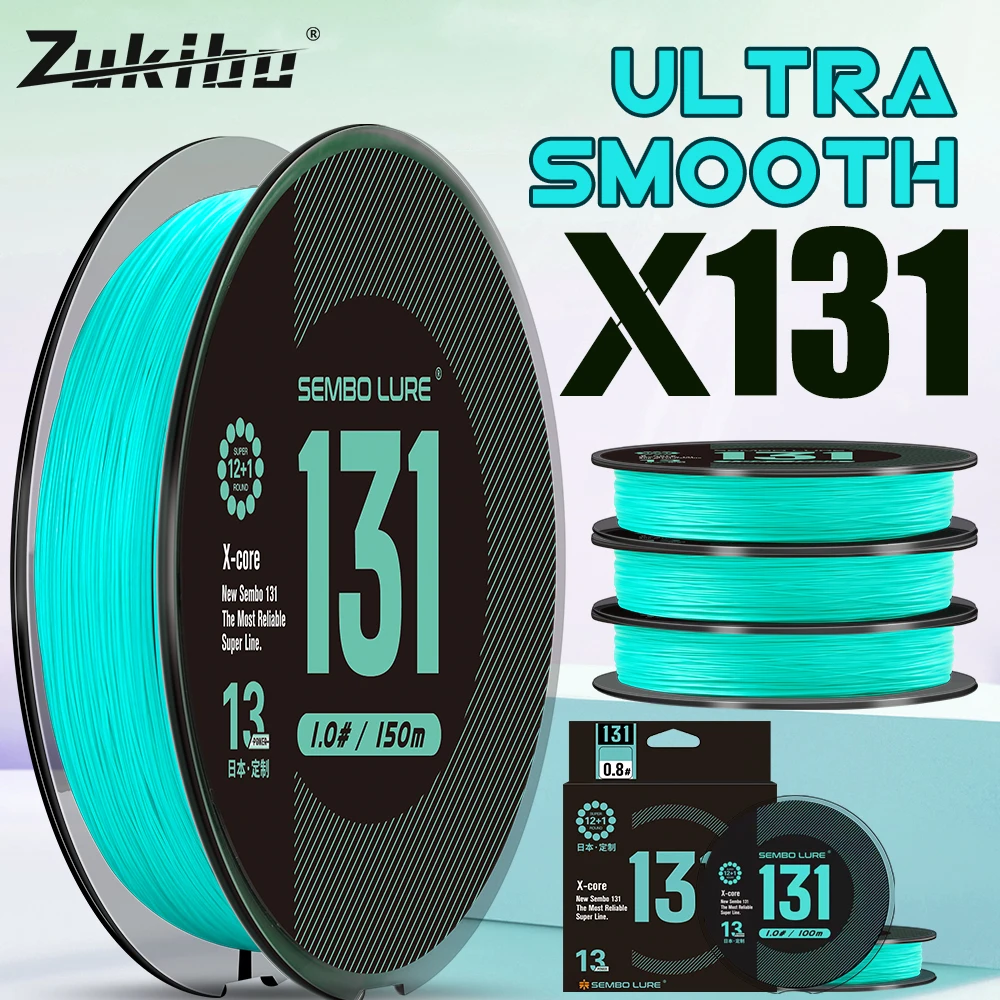 ZUKIBO X13 Japón rendimiento multifilamento PE línea suave súper 13 hebras trenzado línea de pesca 150m 200m línea de agua salada duradera