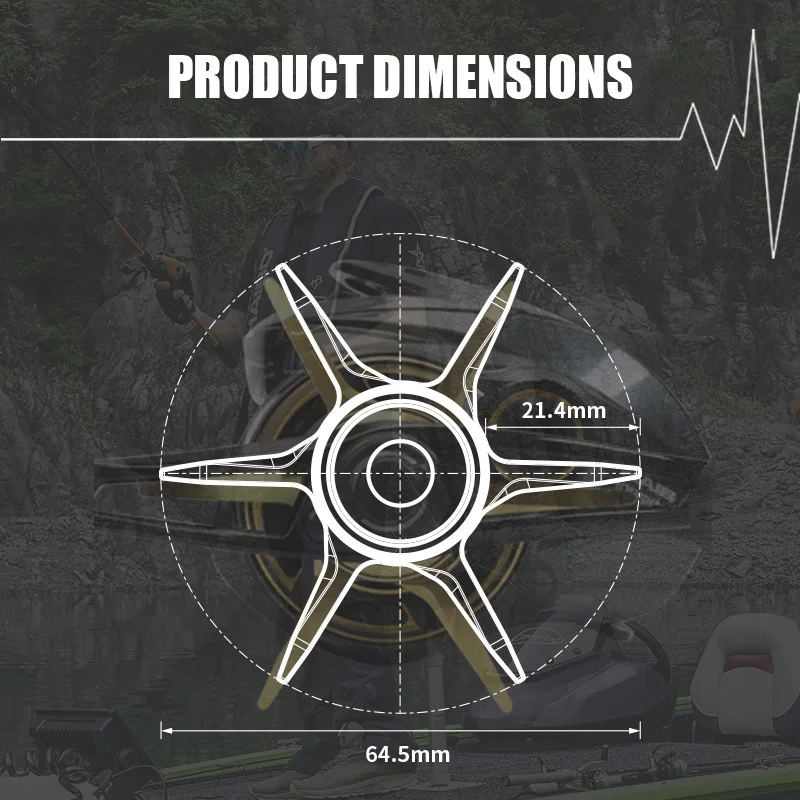 HAIBO CNC serie Arise DIY aleación de aluminio estrella arrastre piezas personalizadas para Arise UT/AIR/ELITE/PRO + accesorios de carrete de pesca de fundición - imagen 3