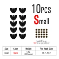 10pcs black S