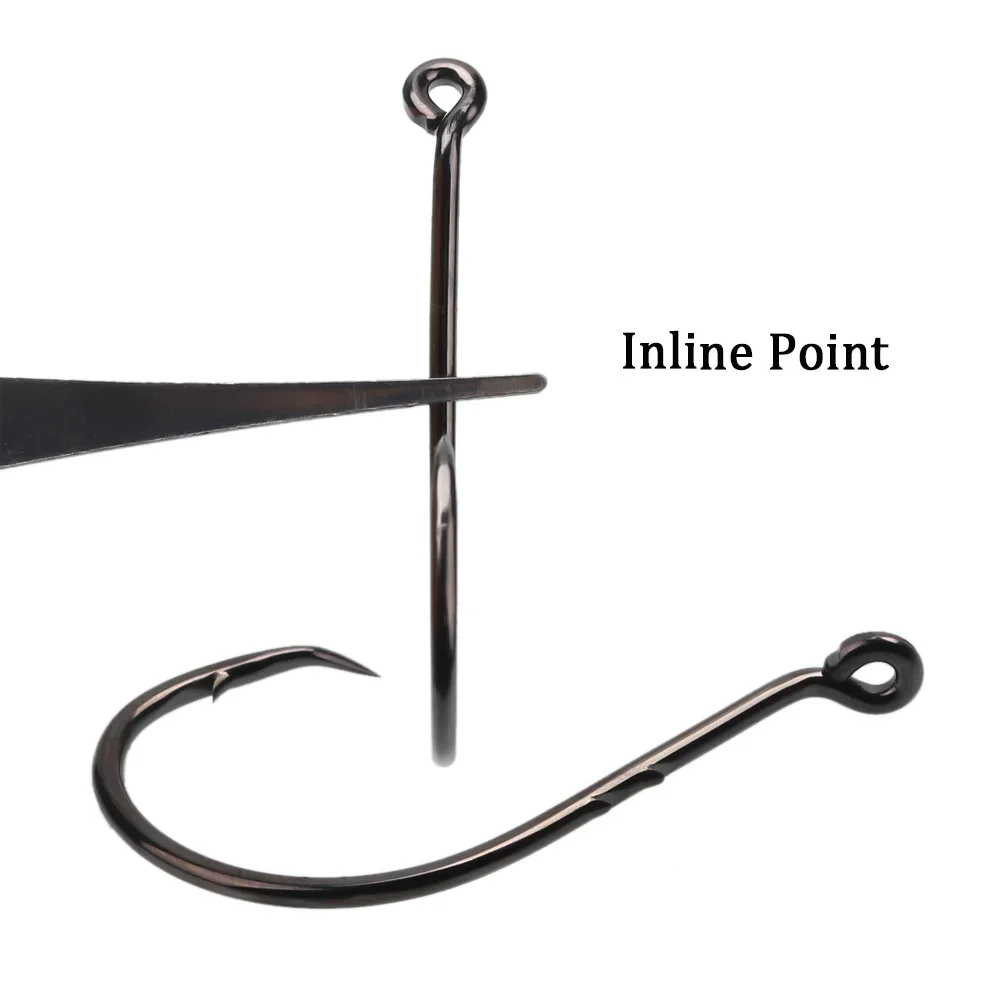 Wifreo-anzuelo circular de pulpo de 5 piezas, aparejos de pesca de acero de alto carbono, accesorios para lubina, salmón, Lucio - imagen 5