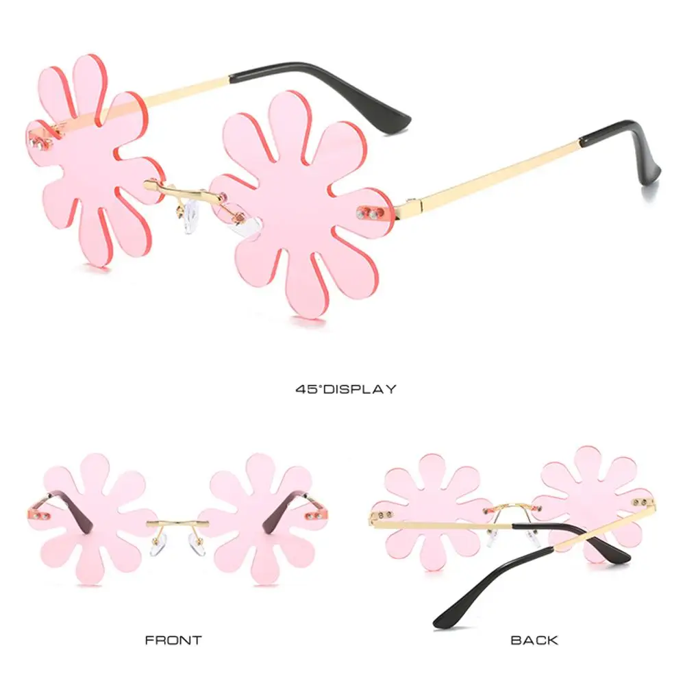 Gafas de sol divertidas con forma de flor para fiesta, lentes con forma de flor, copos de nieve, a la moda - imagen 2