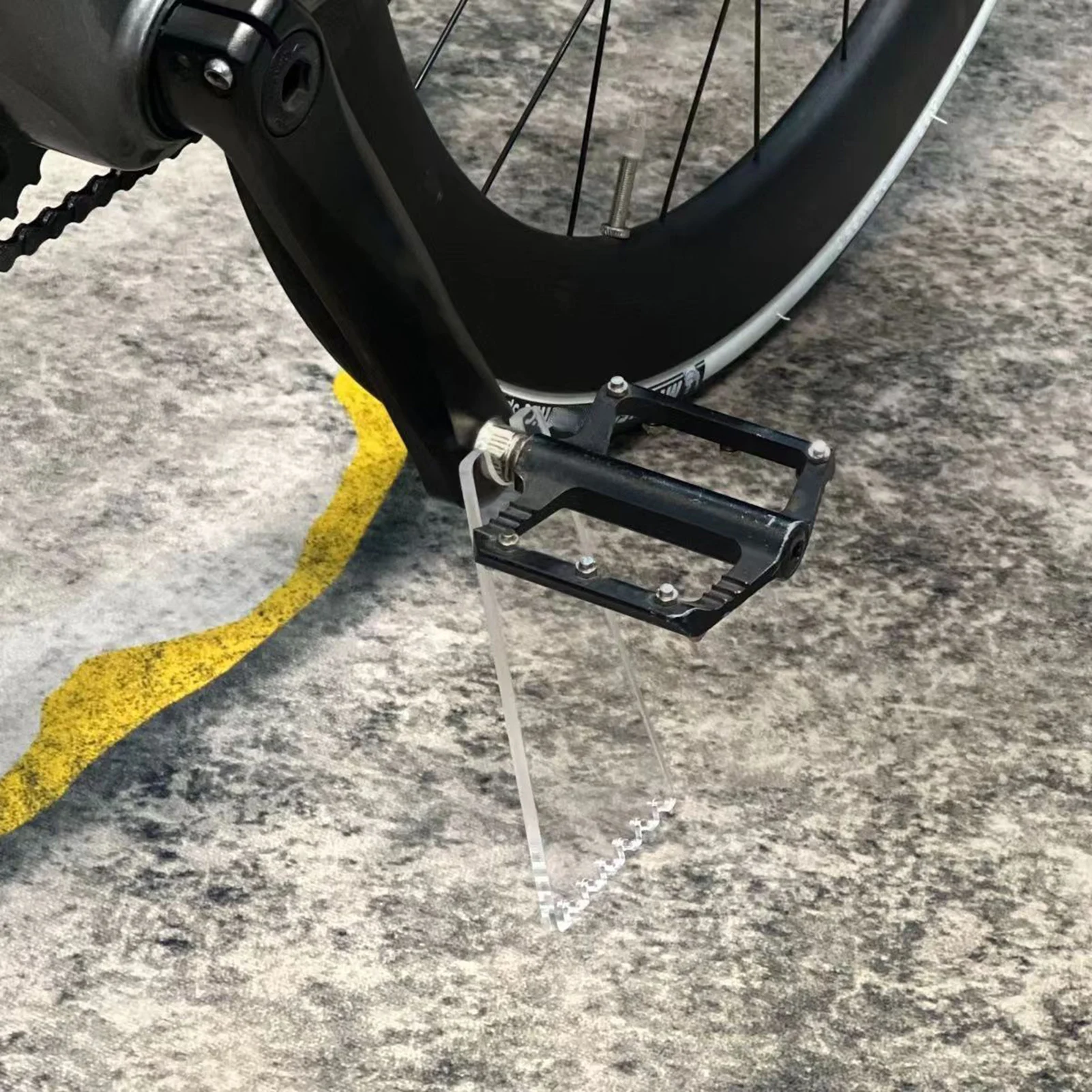 Hoja de soporte Universal para bicicleta, soporte de pie transparente portátil para bicicleta de montaña y carretera, accesorios para ciclismo al aire libre - imagen 4