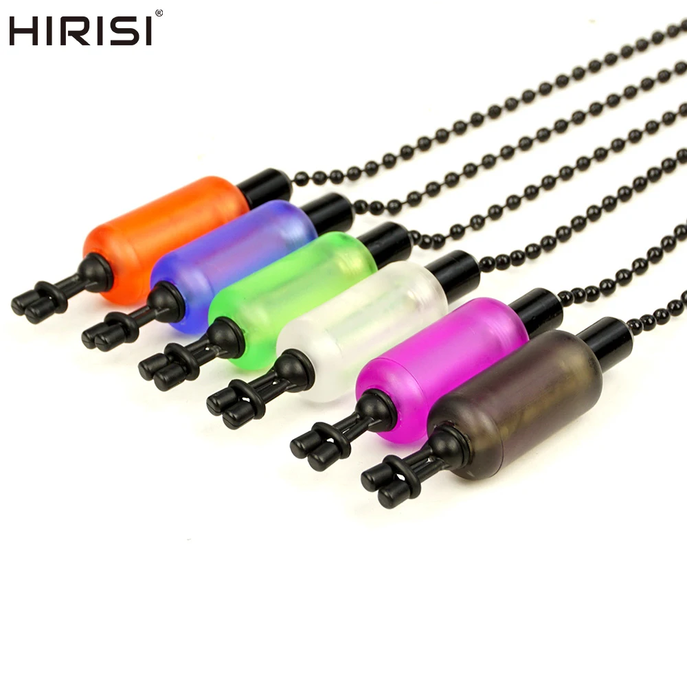 Hirisi 2 uds indicadores de mordedura Swinger de pesca 6 colores tubos extraíbles fluorescentes listos duraderos accesorios de pesca de carpa de plástico
