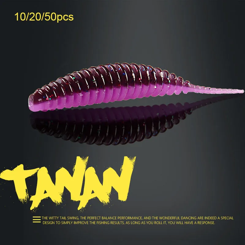 10pcs Floating Worm Bait Soft Tanta 35/49/65mm Fishing Lures Pesca Carp Fishing Bass Lure Lsca Artificial Bait Accessories - imagen 3